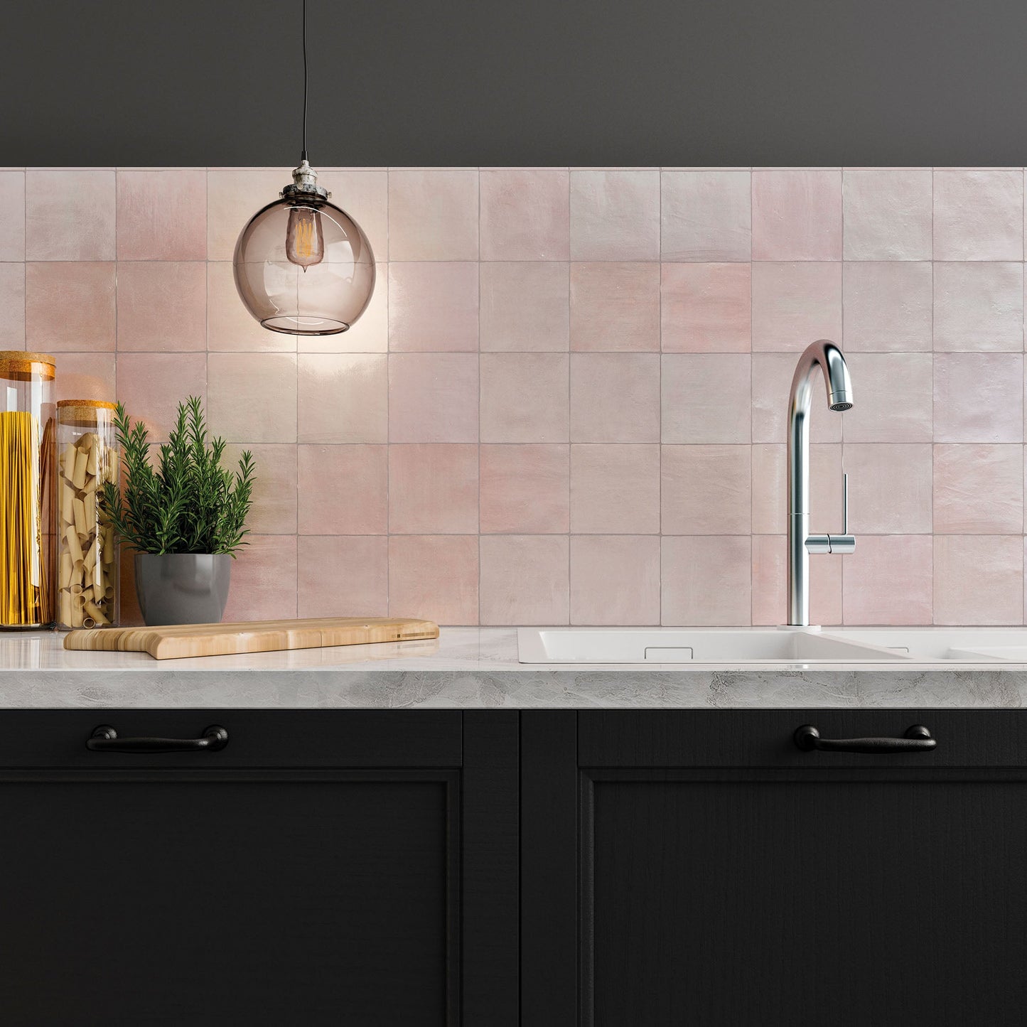 Blush Pink Gloss - Vivid Smooth Ceramic Wall Tile Sample