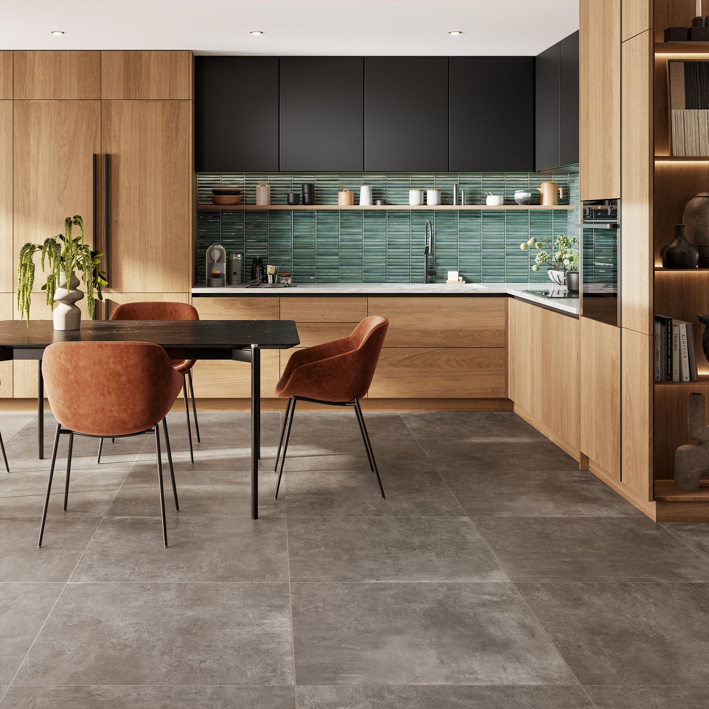 Emerald Gloss - Elara Smooth Linear Ceramic Wall Tile