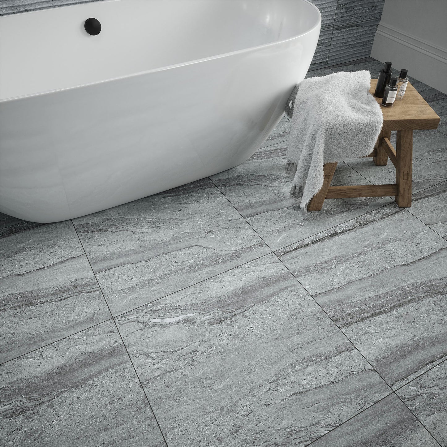 Grey Matt - Arden Smooth Porcelain Wall & Floor Tile