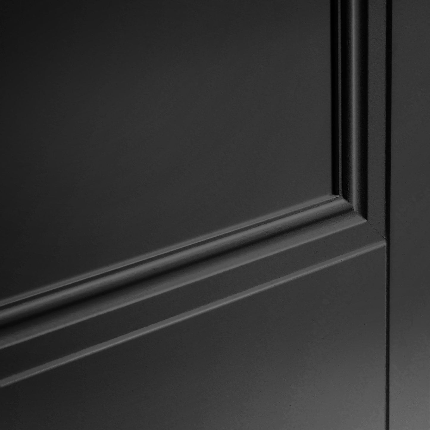 B-Grade Jet Black Internal Fully Finished 3 Light Obscure Glass Industrial Studio Door