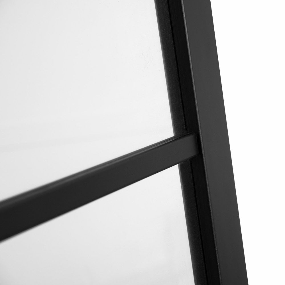 B-Grade Jet Black Internal Fully Finished 6 Light Clear Glass Industrial Studio Door