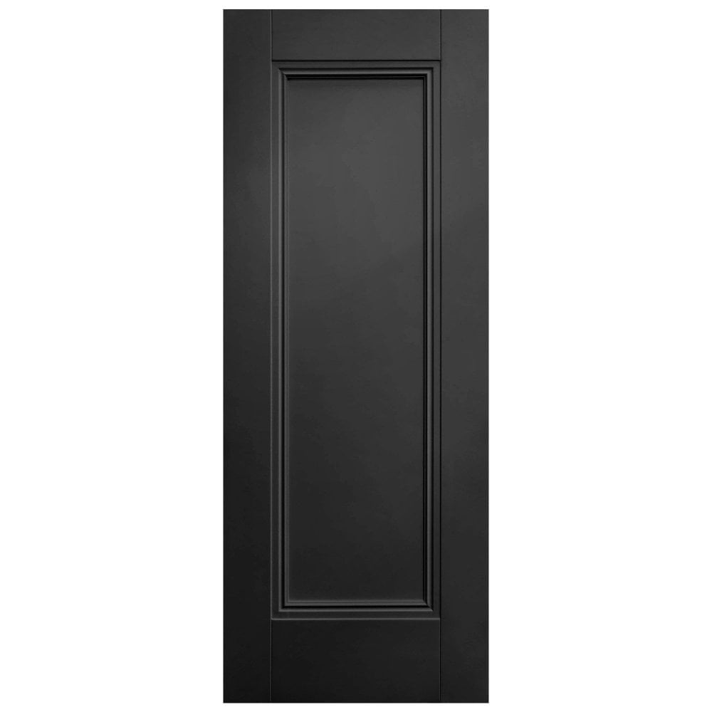 B-Grade Jet Black Internal Fully Finished 1 Panel Elegance Lancaster Door