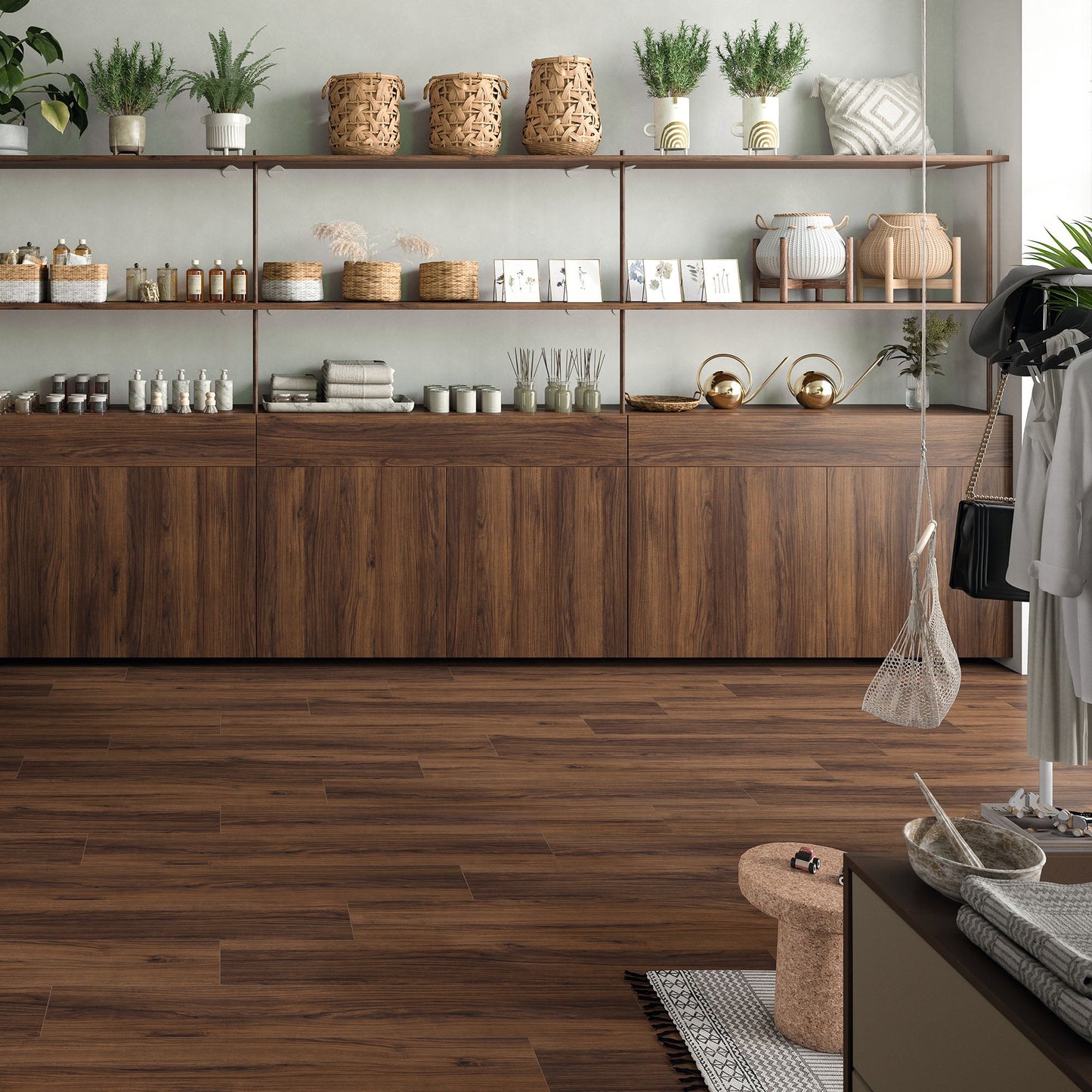 Rich Arden Walnut - Wood Essence Water Resistant 8mm Laminate Sample
