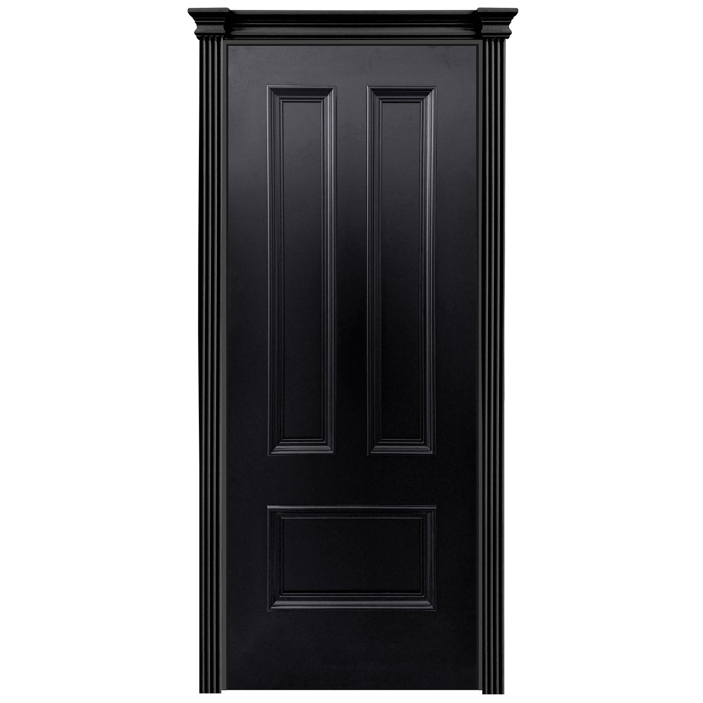 Jet Black Internal Fully Finished Belgravia 3 Panel Fire Door