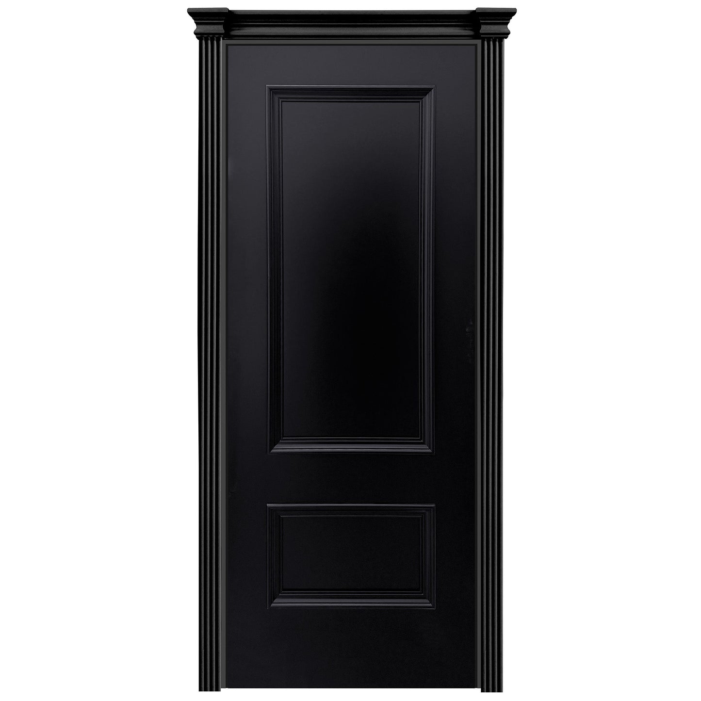Jet Black Internal Fully Finished Mayfair 2 Panel Fire Door