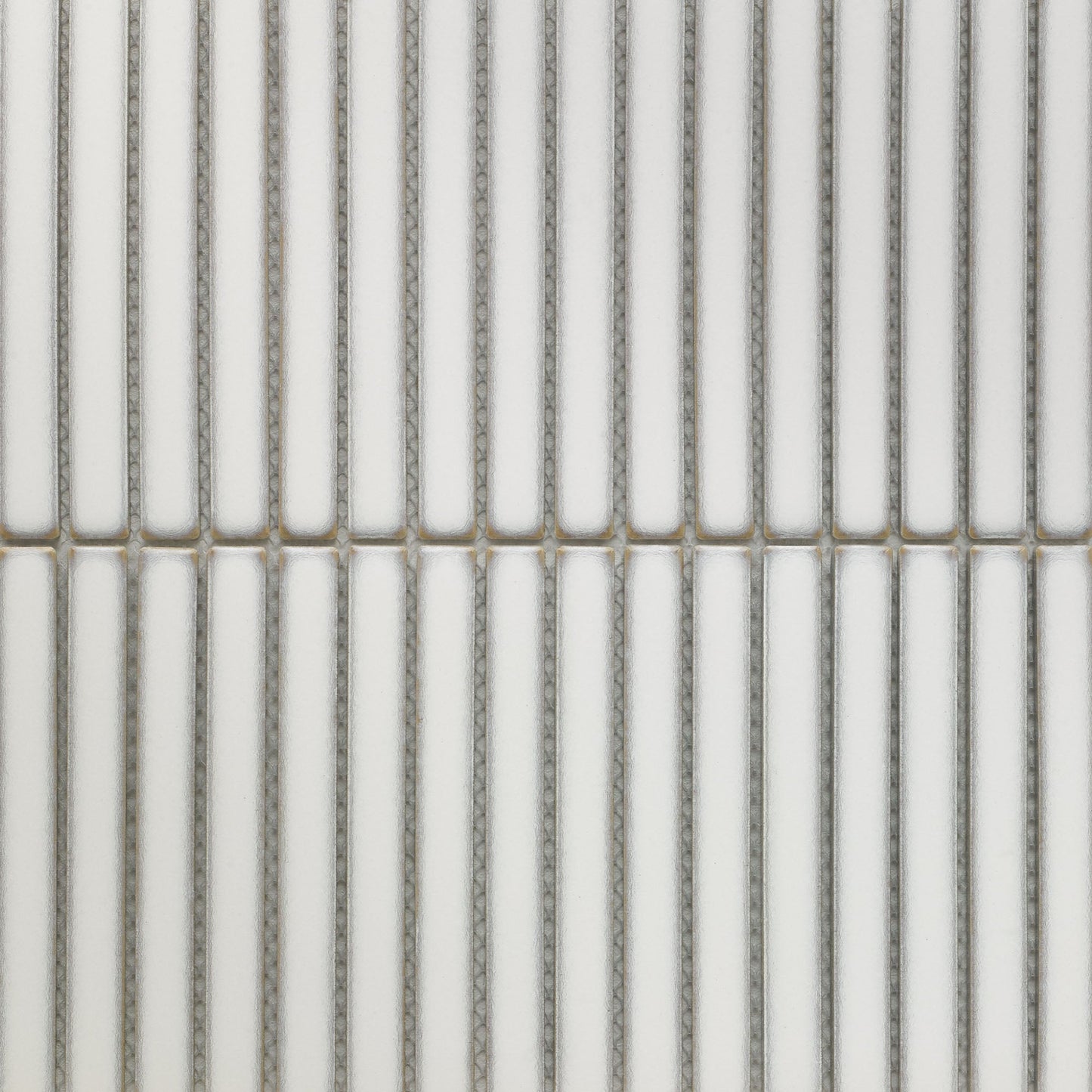White Gloss - Linear Smooth Mosaic Porcelain Wall Tile