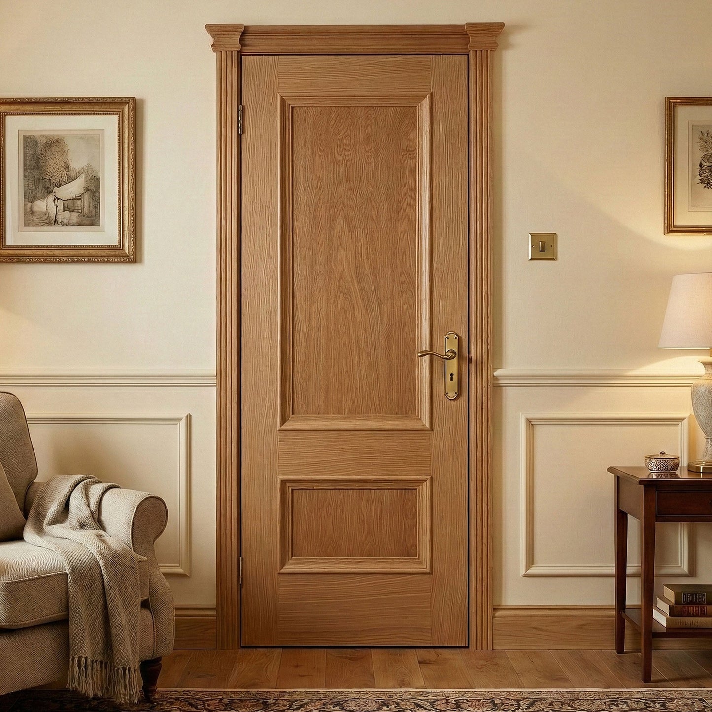 Oak Internal Fully Finished Mayfair 2 Panel Door