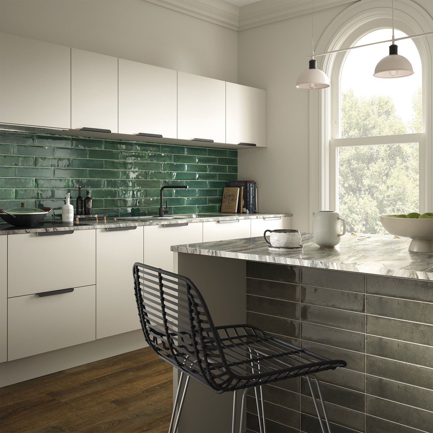 Green Gloss - Aura Smooth Ceramic Wall Tile Sample