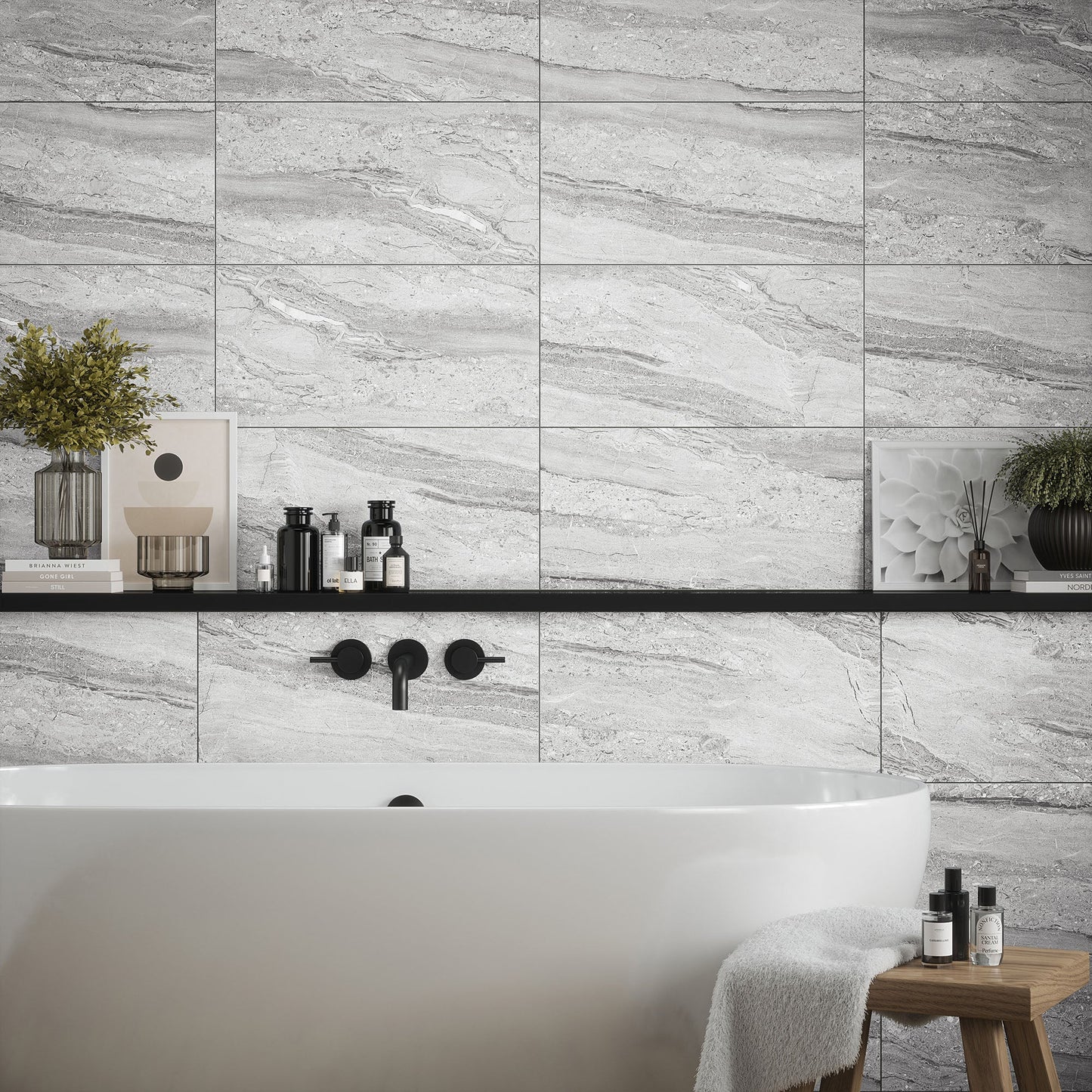 Grey Matt - Arden Smooth Ceramic Wall Tile
