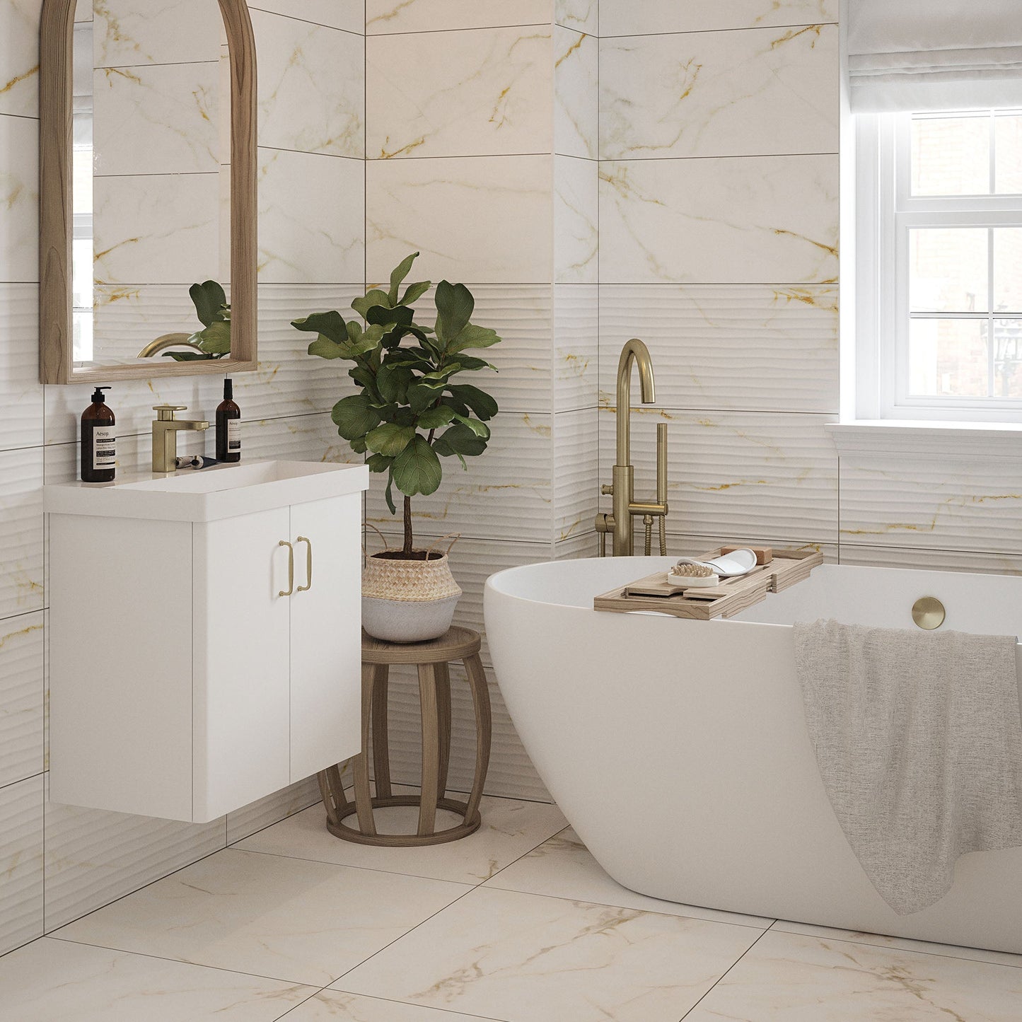 Sterling Matt - Textured Ceramic Wall Tile Sample