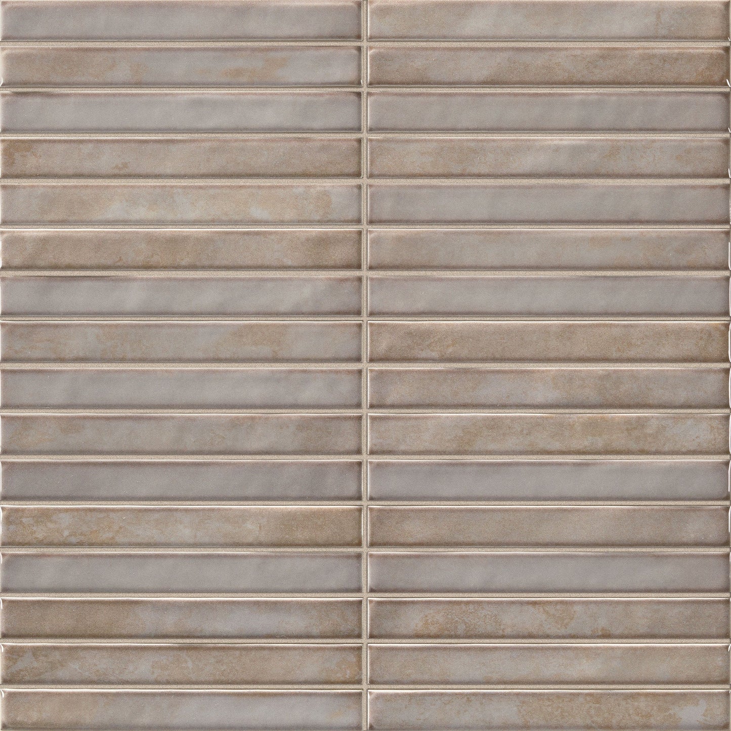 Grey Gloss - Elara Smooth Linear Ceramic Wall Tile Sample