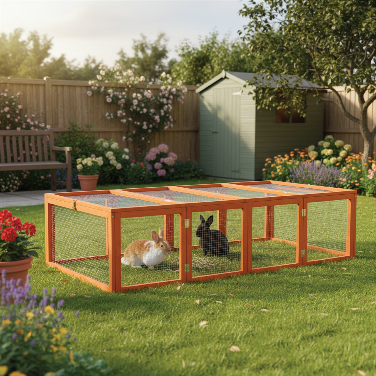 KCT 6ft Wooden Folding Pet Run
